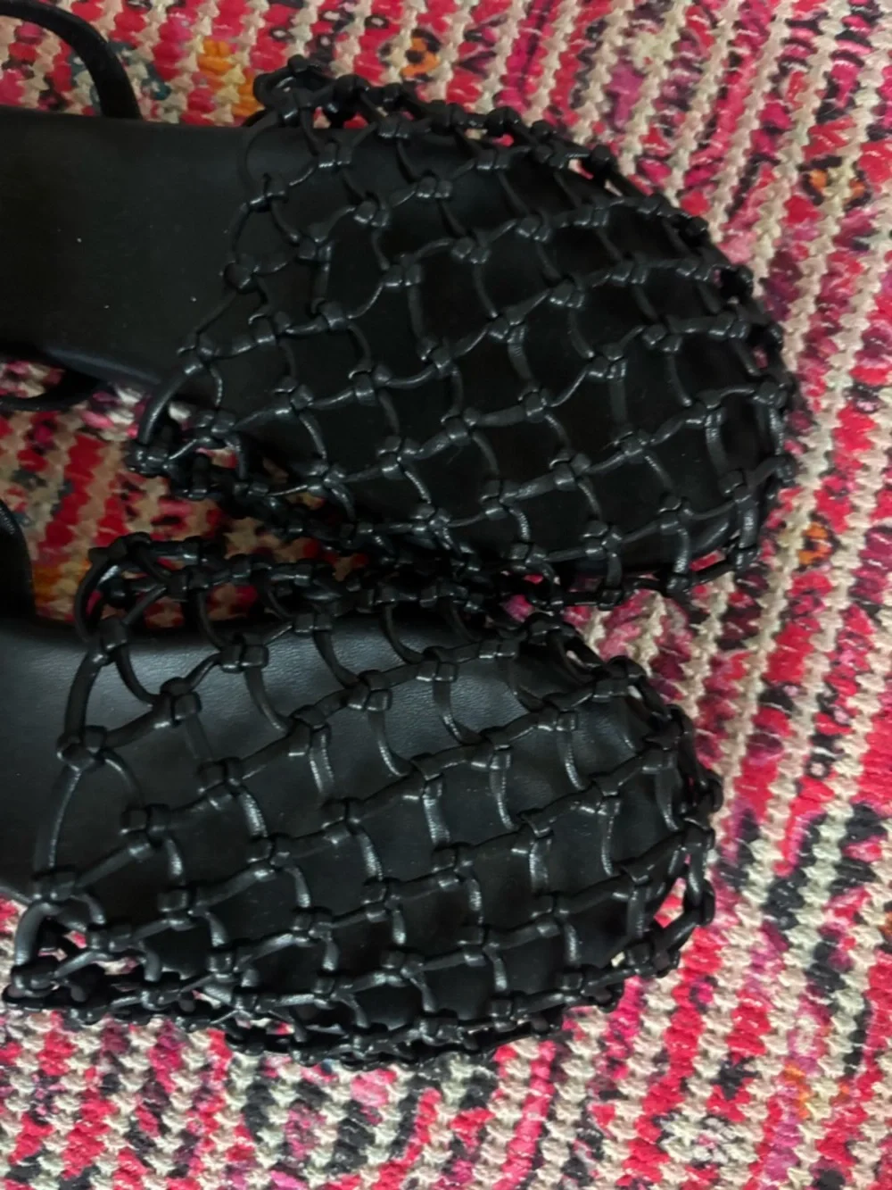 Free People Wayside Black Knotted Slide Mules - Picture 4 of 7